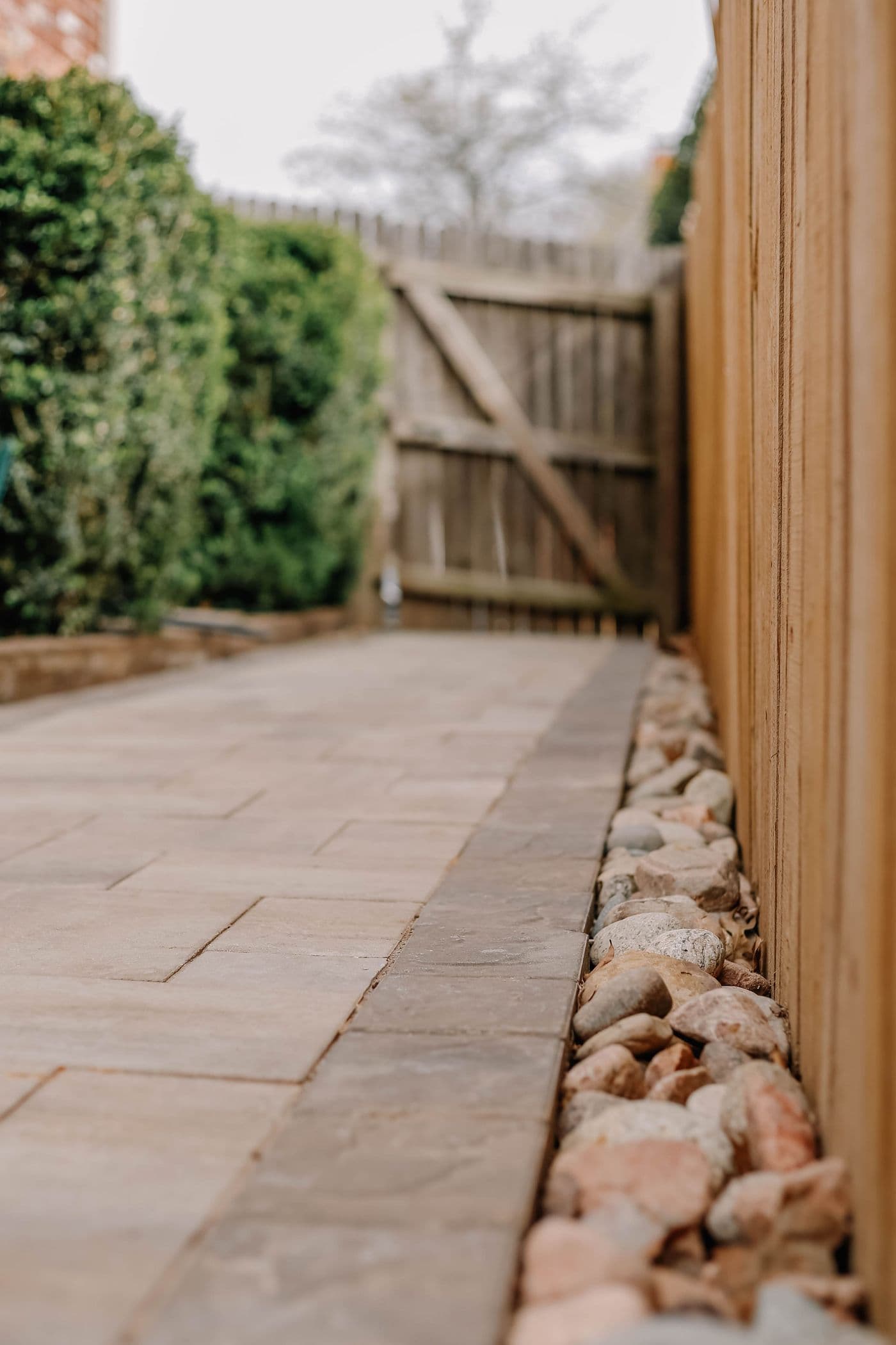Rear garden during hard landscaping works